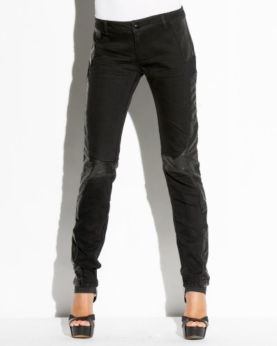 bebe Leatherette Trim Moto Jean product image