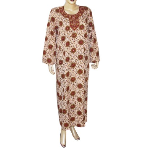 Kaftan Robe Long Sleeve Viscose Gown Size M