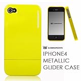 CaseCrown Apple iPhone 4 4G Metallic Glider Slim Case - Yellow (Fits AT&T a ....