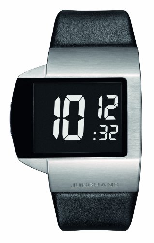 Junghans Herren-Armbanduhr XL Futura Digital Leder 026/4102.00