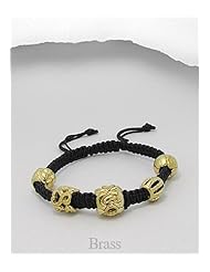 Polyester Bracelet In Brass