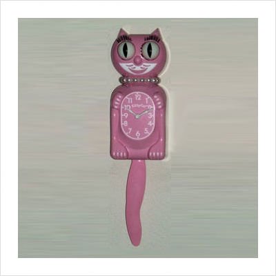 Pink Miss Kitty-Cat Clock