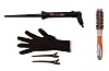 Buy Curling Irons - La Vida 2518-mm Black Curling Iron + Hai Elite Round Brush