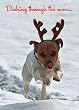 XMAS COUNTER W/ DOG W/REINDEER EARS