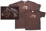 Mother Daughter Matching Bling Horse Tops