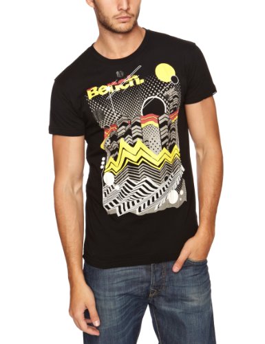 Bench Herren T-Shirt Dot Dash City, black, M, BMGA2773_BK001