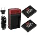 EZOPower 2 x NB-6L Battery + Travel Charger with Car/EU Adapter + Pouch Case for Canon PowerShot SX500 IS, D20, SX260 HS, ELPH 500 HS, S95 Digital Camera