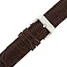 Tech Swiss Watch Band Genuine Leather Extra Long Dark Brown Alligator Grain 20 millimeter