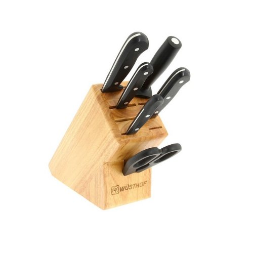 Wusthof 7pc. Gourmet Cutlery Set with Wood Block. Inexpensive!