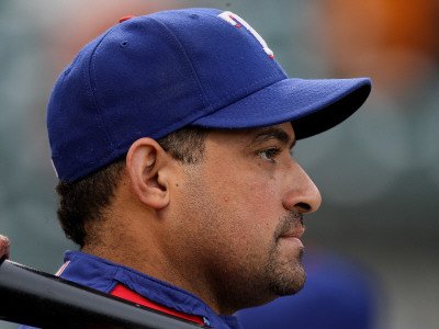Texas Rangers v San Francisco Giants, Game 1: Bengie Molina Photographic Poster Print by Elsa ., 18x24