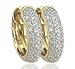14k Yellow Gold 1/4 Carat Elegant Diamond Huggie title=