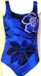 Missy Shirred Side Swimsuit Royal Floral