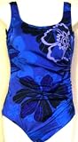 Missy Shirred Side Swimsuit Royal Floral