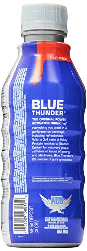 American Body Building Blue Thunder Fruit Punch, 12 Count Food