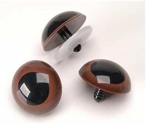 Brown Animal Eyes 18mm 50 Eyes with Washers Per Package