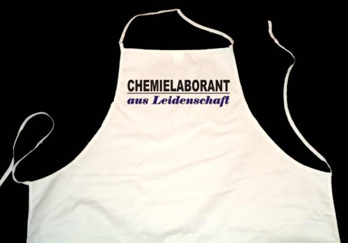 Chemielaborant aus Leidenschaft; Weiße Schürze 