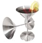 Oggi 8-Ounce Stainless Steel Martini Goblets, Set of 2