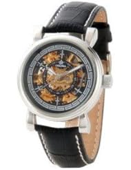 ORKINA Full Hollow Back Through Womens Casual Fashion Leather Mechanical Watch