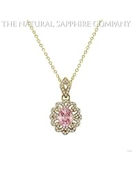 1.60ct. Natural Untreated Pink Sapphire Pendant with 16" cable chain