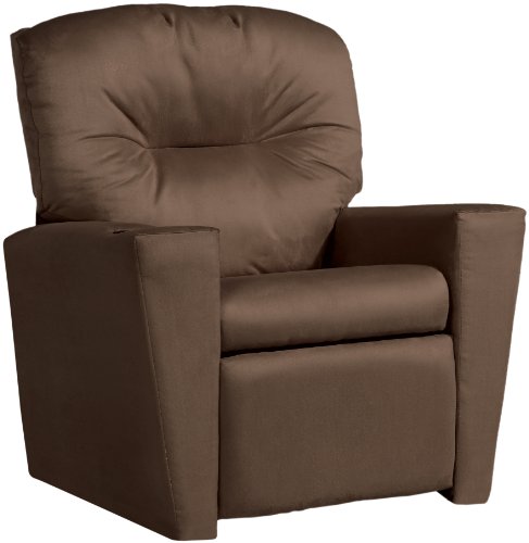 Skyline Furniture Children's Recliner with Cup Holder Upholstered in Chocolate Micro-Suede