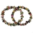 Tumbled Polished Tourmaline Chip Bracelets - Set of 2