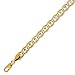 14K Solid Yellow 2 Two Tone Gold Mariner Chain