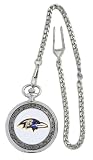 NFL Men's RV0082 Baltimore Ravens "Hall Of Famer" Pocket Watch with Chain