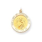 14k Our Lady of Perpetual Help Medal Pendant