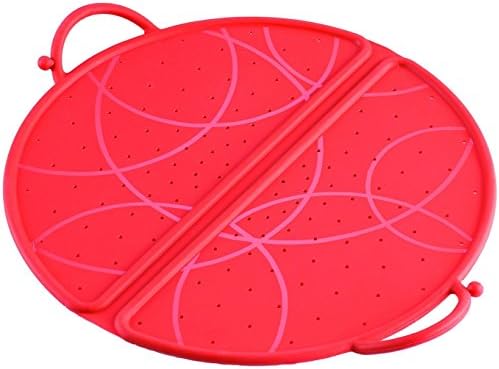 Splatter Screen - Best Silicone Grease Shield For Pots - Fits Most Frying Pans - Protects Skin and Face - Acts as Strainer - Easy to Clean and Nonstick - Guard and Cover Your Cooking Pot From Splash