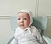 Amoureux Baby Toddler Bonnet Hats - Pilot Cap Soft Pure Cotton Beanie White NB.
