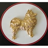 American Eskimo Dog Gold Pin