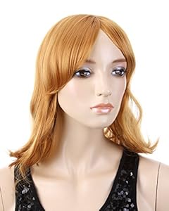 Cool2day Fancy Mid-Long Wavy Blonde Yellow Hair Party Full Wig (Model:JF011666)