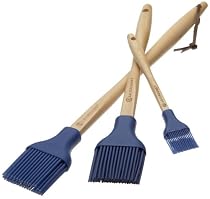 Le Creuset Amazon.com Exclusive 3-Piece Silicone Brush Set, Cobalt