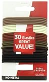 Vidal Sassoon Medium No Crimper Elastics, Neutral, 30 Count