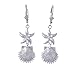 Sterling Silver Seashell Dangle Earrings title=