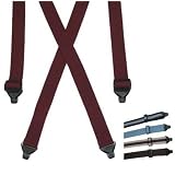 Airport Plastic Clip-End Suspender by CTM (TSA Compliant) ***New*** (Khaki Regular)