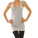 Träger Tank Top Gr. 38/M Damen Long Shirt Neu Longtop Tops Grau