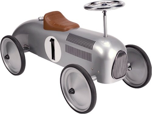 Silver Metal Race Car Speedster