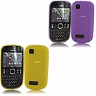 2 Pack Gel Case Cover Skin For Nokia Asha 200 201 / Yellow And Purple