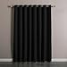 Best Home Fashion Wide Width Thermal Insulated Blackout Curtain - Antique Bronze Grommet Top - Black - 100