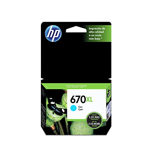 HP INK 670XL CYAN CARTRIDGE