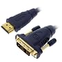 Premium High Resolution 6FT / 2m 24K GOLD HDMI TO DVI M/M CABLE FOR HDTV PLASMA DVD