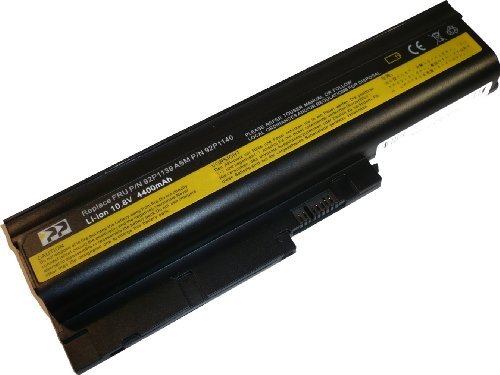 PortableParts Batterie pour ordinateur portable – 4400mah IBM Lenovo ThinkPad R60, R60e, T60, T60p, Z60m, Z61e, Z61m, Z61p Series