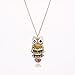 Qiyun Cute Princess Owl Bird Pendant Necklace Chain