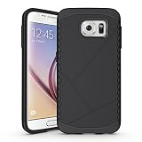 Galaxy S6 Armor Case, X-Master® [Shock Absorption] [Minimalism Series]2in1 Hard PC Cover with Soft Silicone Case Hybrid Defender Shockproof Protective Case for Samsung Galaxy S6 5.1 inch (Black)