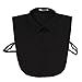 ANZERMIX Womens Detachable Blouse Half Shirts (Black,One Size)
