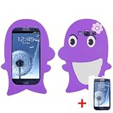 SAMSUNG GALAXY S3 i9300 3D CUTE PURPLE DOLPHIN RUBBER COVER SOFT GEL CASE + FREE SCREEN PROTECTOR from [ACCESSORY ARENA]