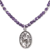 Cobalt Purple/Blue Czech Bead Sterling Silver Childrens Unicorn Necklace