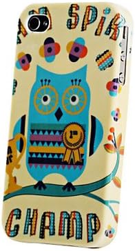 Joyland Medal Owl Pattern TPU Back Case for iPhone 4/4S