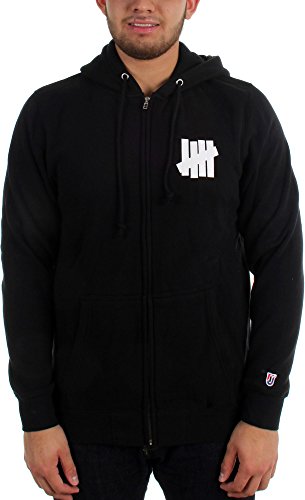 Undefeated - Mens 5 Strike Zip Hoodie, Size: Small, Color: Black